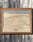 Eldora Mountain Wooden Ski Trail Map Art, Colorado Ski Trails