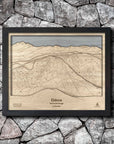Eldora Mountain Wooden Ski Trail Map Art, Wooden Skiing Sign