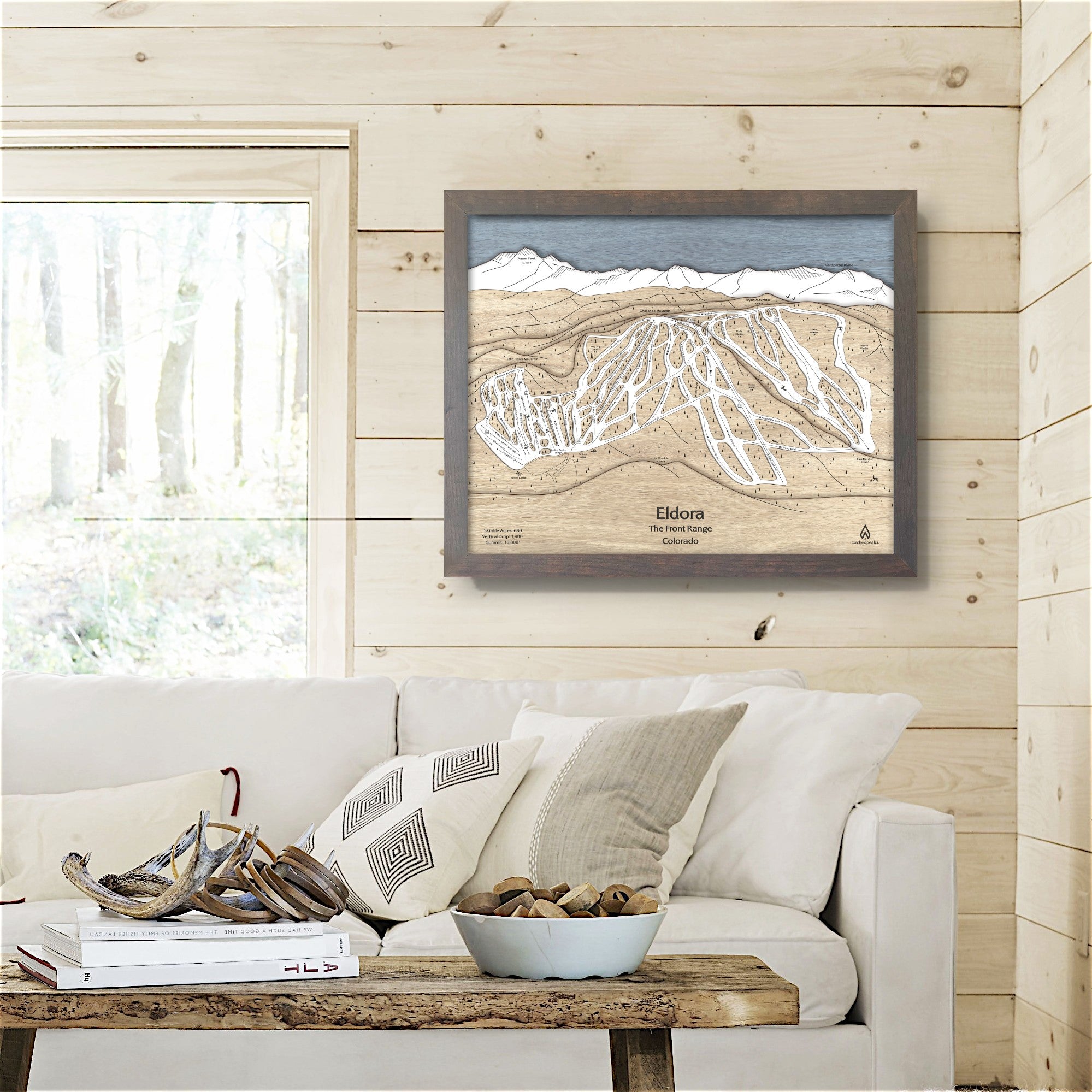 Eldora Ski Trail Map, Skiing Wall Art, Gifts for Skiers