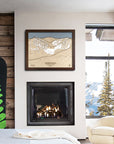 Granby Ranch Colorado Ski Resort Map, Laser-engraved skiing decor