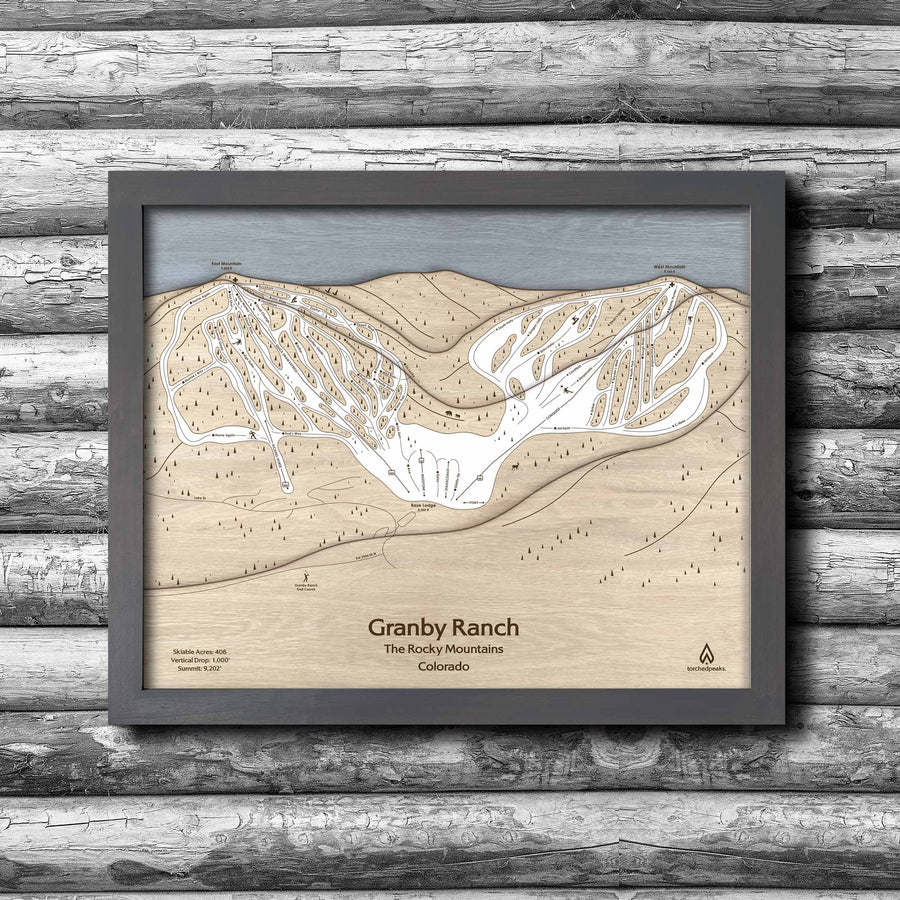 Granby Ranch Colorado Ski Resort Map,  Wedding Gift for Skiers