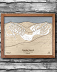 Granby Ranch Colorado Ski Resort Map, Skiing Art