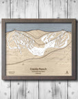 Granby Ranch Colorado Ski Resort Map, Slopes Mountain Art