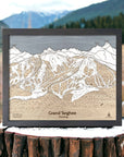 Best gifts for Skiers: Wooden Grand Targhee Ski Map