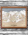 Grand Targhee Ski Trail Map | Ski Slope Mountain Art