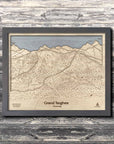Grand Targhee WY Ski Trail Map | 3D Laser-engraved Wall Map