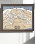 Heavenly Mountain Ski Resort Map Wall Art