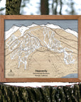 Heavenly Ski Resort Map, Wall Art, Skiing Decor