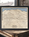 Heavenly Mountain 3D Wood Ski Map