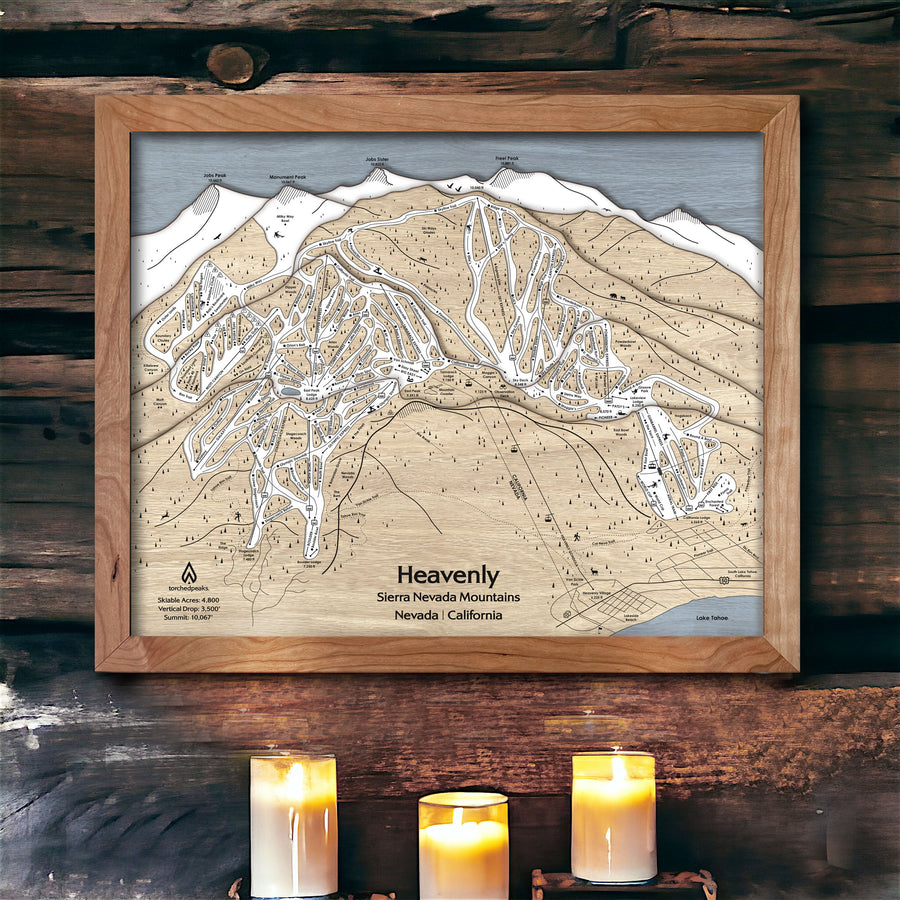 Heavenly Mountain, Ski Slopes Mountain Art