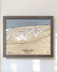 Holiday Valley Ski Map Art, Wall Map, Ski Decor, Skiing Gift