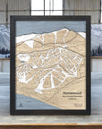 Homewood Ski Slopes Map, Lake Tahoe Ski Resort, Ski Decor, Unique Gifts for Skiers