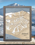 Homewood Map, Ski Resort Map Art, Slopes Mountain Art