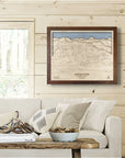 Jackson Hole Wooden Art Print, Ski Map Decor