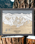 Premium mountain art of Jackson Hole Ski Trails