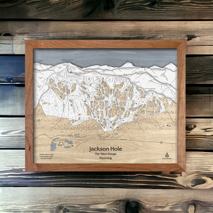 Best gifts for skiers: Jackson Hole Wood Trail Map