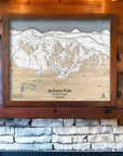 Ski Slope Mountain art featuring the ski trails of Jackson Hole Mountain