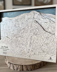 Jay Peak VT Ski Trail Map | 3D Wooden Layered Map, Minimalist Ski Art