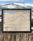 Laser-carved wooden Jay Peak Ski Resort Map wall art