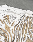 Kirkwood Mtn California Ski Map, Ski Slopes Mountain Art, Ski Cabin Decor