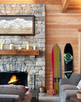 Les Trois Vallées, Val Thorens, Les Menuires, Meribel, Courchevel, Wooden Ski Resort Map Art, Slopes Mountain Art, Designed by Artist Shawn Orecchio