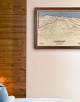 Loon Mountain Ski Trail Map | 3D Wood Ski Slope Mountain Art, Cabin Decor