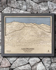 Loon Mountain Ski Trail Map | 3D Wood Ski Slope Mountain Art, Unique gifts for skiers