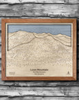 Loon Mountain Ski Trail Map | 3D Wood Ski Slope Mountain Art, Ski Cabin Decor