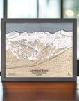 3D Wood Map  of Loveland Ski Resort in Colorado