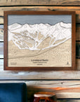 Loveland Colorado Ski Slope Map,  Slopes Mountain Art by Torched Peaks, Designed by Artist: Shawn Orecchio