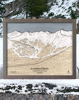 Loveland Colorado Map, 3D Wood Ski Trail Map Poster, Framed Wall Art