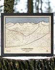 Loveland Ski Map, Slopes Mountain Art, Skiing Wall Art