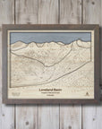 Intricate, Framed Ski Resort Map of Loveland Colorado, Continental Divide, Snowmaking, Long Ski Season