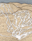Engraved Wood Map: Mad River Glen Ski Resort
