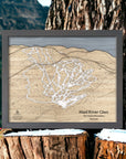 Best gifts for skiers: Large Mad River Glen VT Wooden Ski resort map