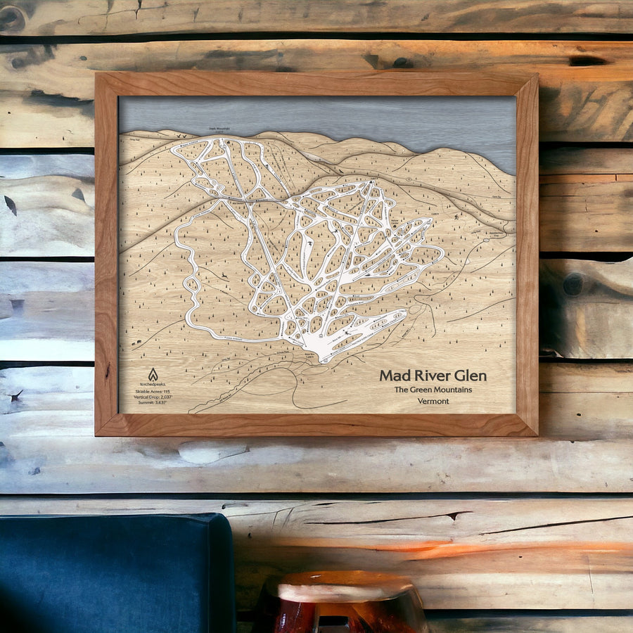 Mountain Decor: Ski Slope Art of Mad River Glen Ski Resort. 