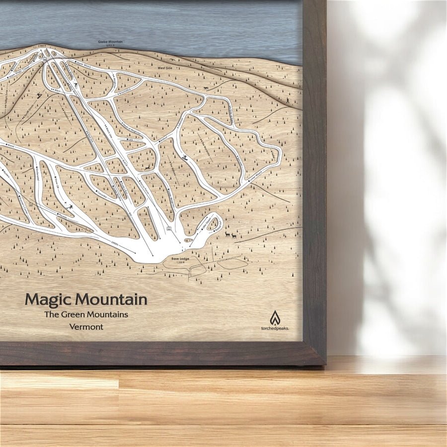 Magic Mountain Framed Skiing Art