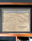 Home Decor for Skiers: 3D Wood Mammoth Ski Resort Map 