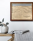 Mammoth Mountain Ski Trail Map | 3D Wood Ski Slope Map, Mountain Art, Skiing Decor