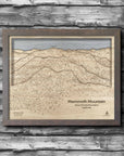 Mammoth Mountain Ski Trail Map | 3D Wood Ski Slope Map, Mountain Art