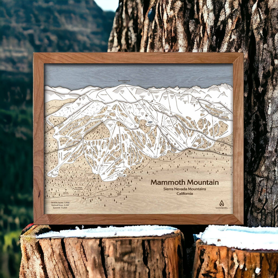 Ski House Decor, Mammoth Mountain Ski Resort Map