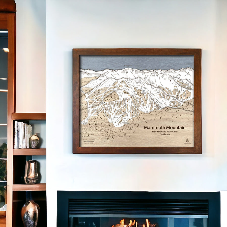 Mammoth Mountain Ski Resort Map, Cabin Decor