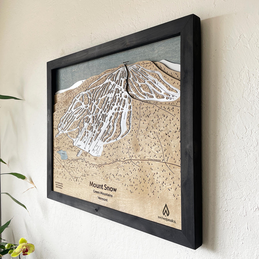 Mount Snow Wall Art, Vermont Ski Trail Map