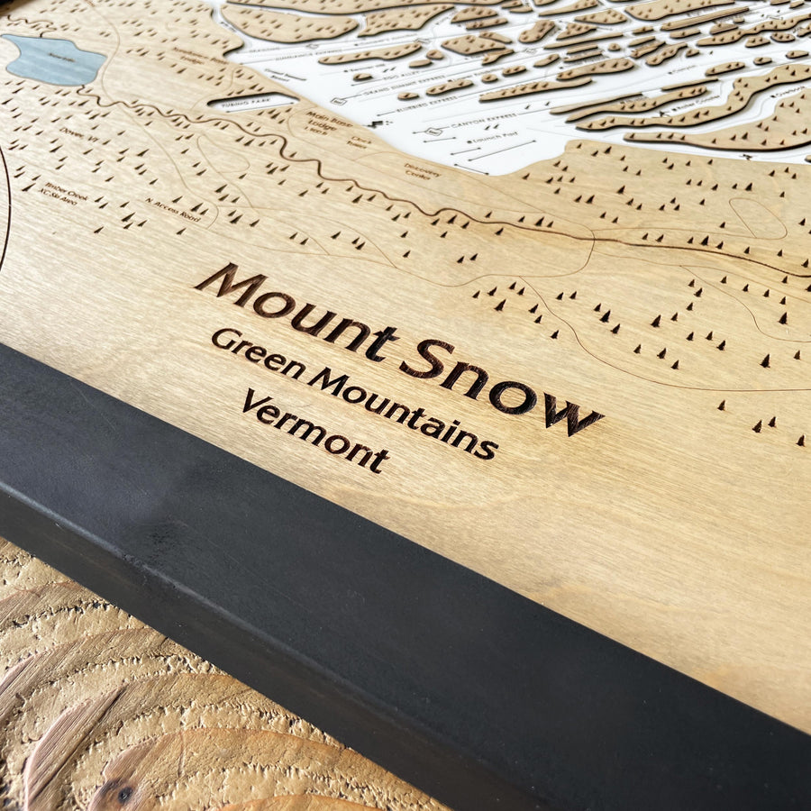 Mount Snow Wooden Ski Map