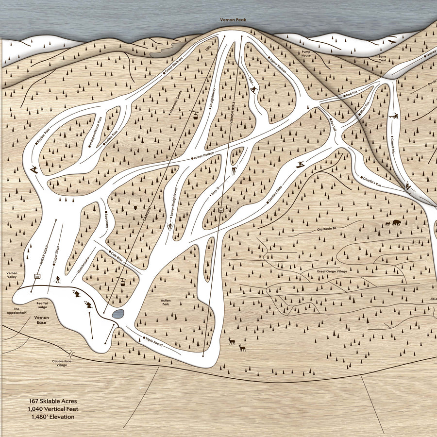 Mountain Creek Ski Trail Map | Vernon NJ, Vernon Valley Great Gorge Action Park Wood Map