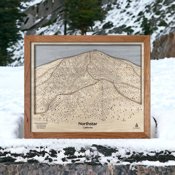 Ski Cabin Decor - Northstar Ski Trail Map