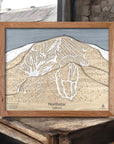 Northstar Ski Trail Map, 3D Wood Ski Map, Torched Peaks Ski Maps