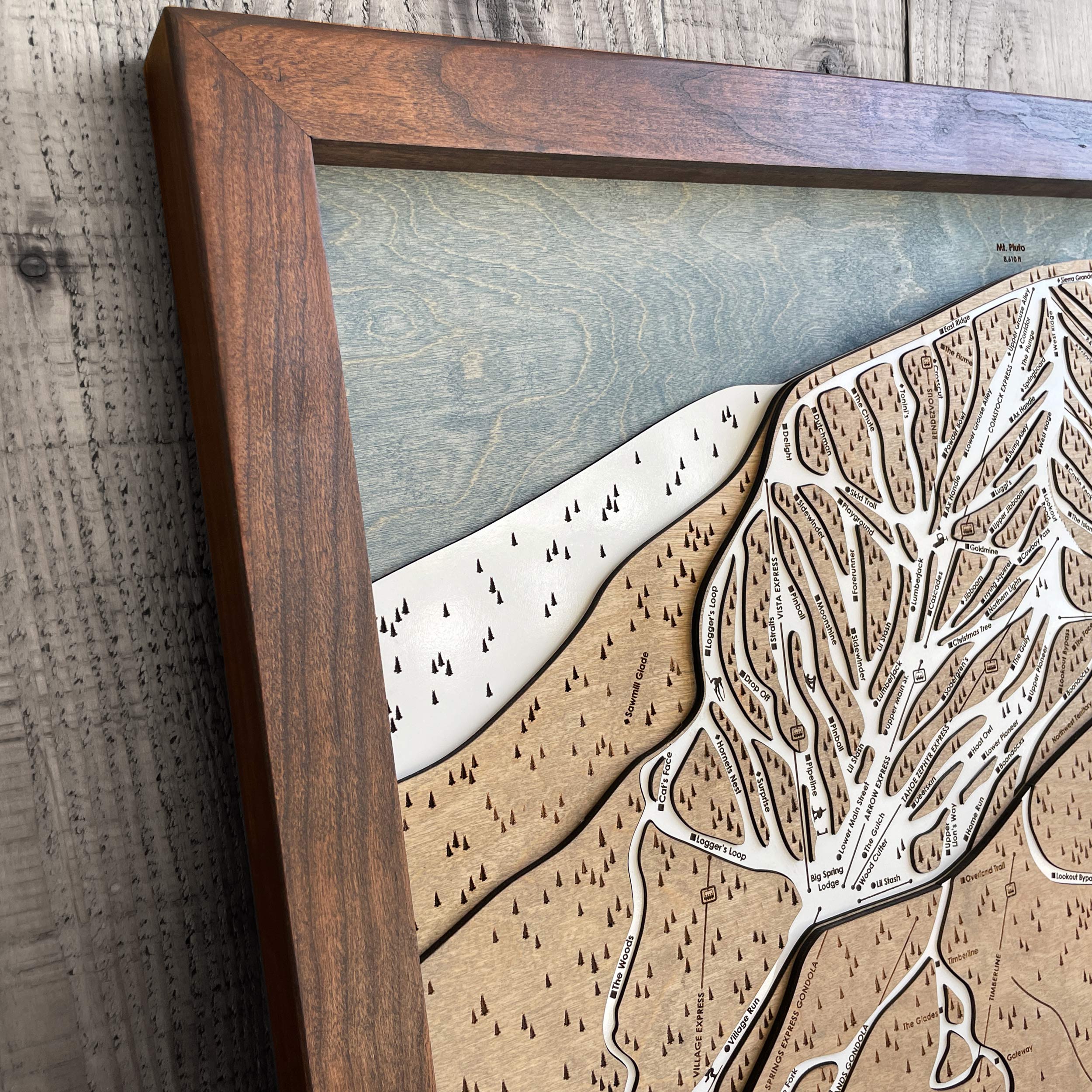 Northstar Framed Skiing Wall Art, Map of Northstar Ski Resort in California