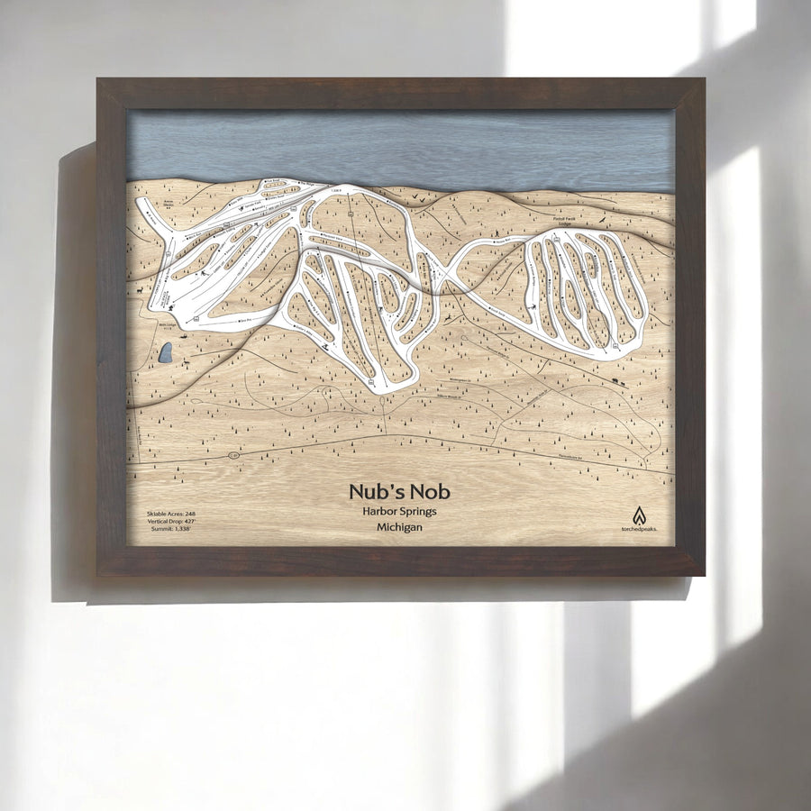 Nubs Nob Skiing Map, Ski Resort Art, Unique Gifts for Skiers