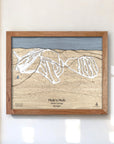 Nubs Nob Map, Ski Map, Wood Skiing Art